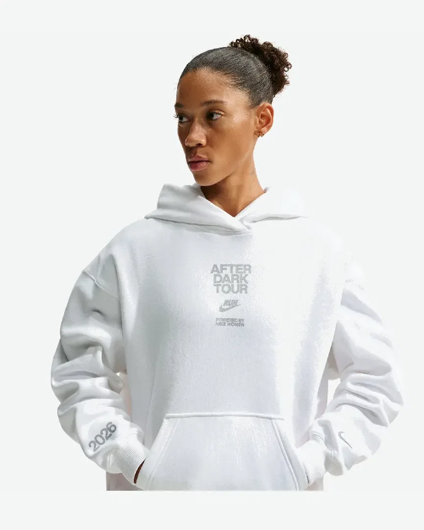 Sudadera con capucha oversize Nike Studio Fleece de peso medio "After Dark Tour" W
