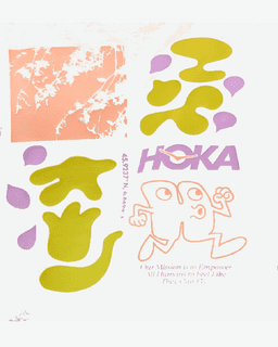 Camiseta de manga corta Hoka Collage Mujer – 3/4
