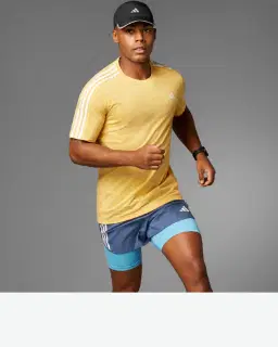 Camiseta Adidas Own The Run 3 Rayas Hombre – 1/4