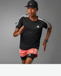 Camiseta Adidas Own The Run 3 Rayas Hombre – 1/4