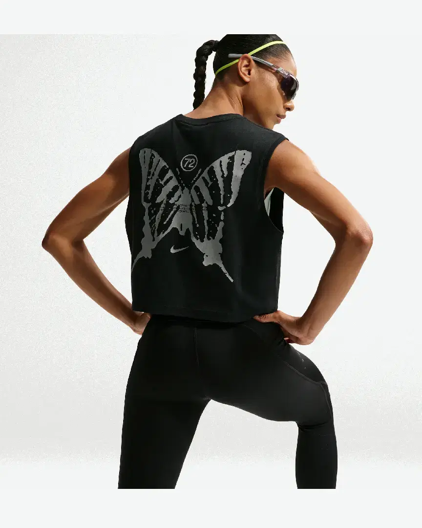 Camiseta sin mangas Dri-Fit Nike Swift Butterfly W - IM0631-010 (1) au meilleur prix !
