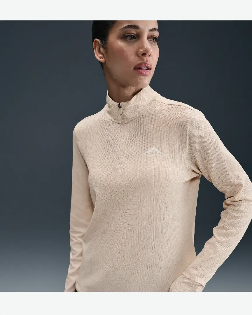 Camiseta de segunda capa Dri-Fit con cremallera 1/4 Nike Trail Mujer