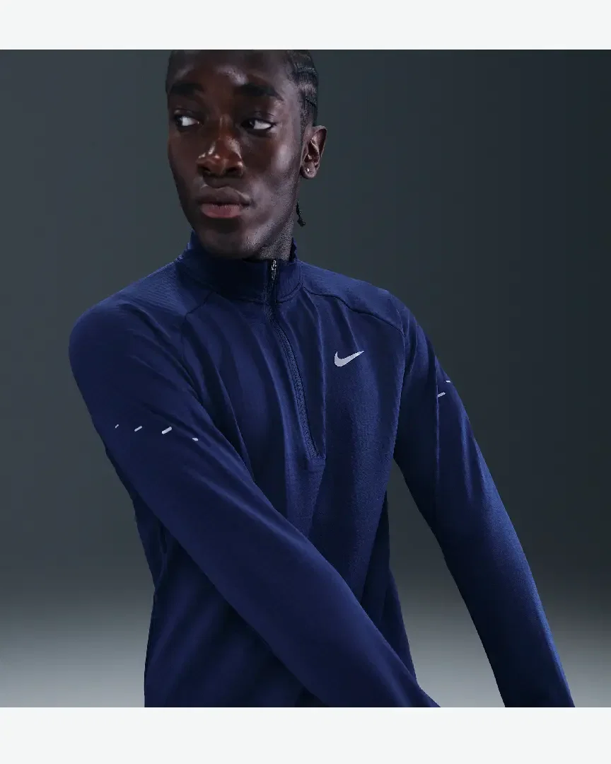 Camiseta de invierno de media cremallera Therma-Fit Repel Nike Stride Hombre