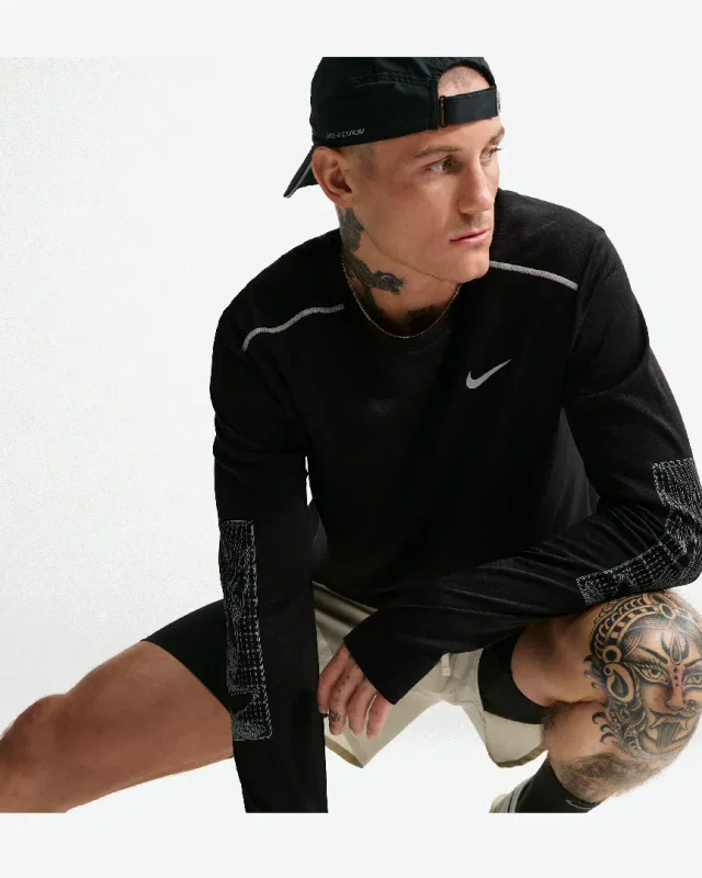 Camiseta de invierno de manga larga y protección UV Dri-Fit Nike Miler M