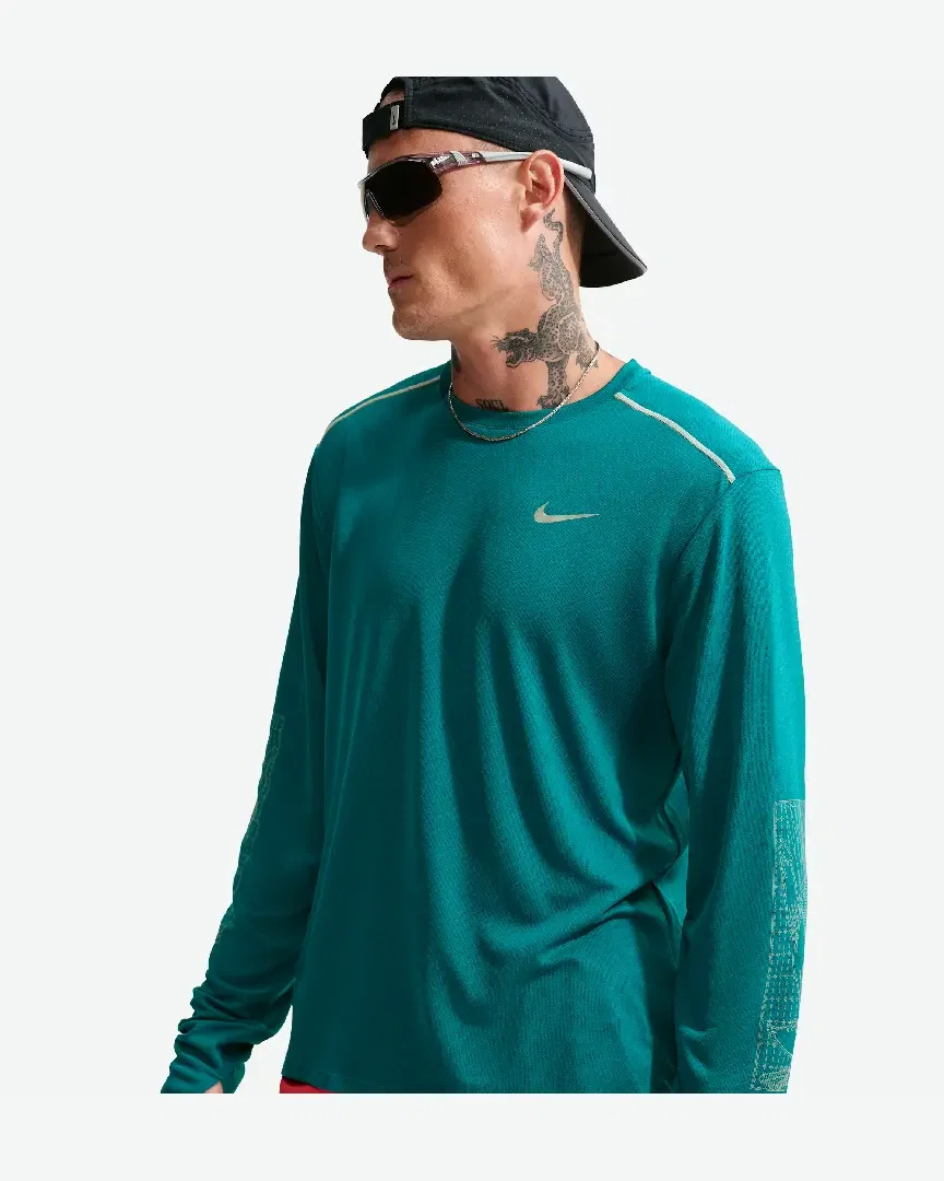 Camiseta de invierno de manga larga y protección UV Dri-Fit Nike Miler M