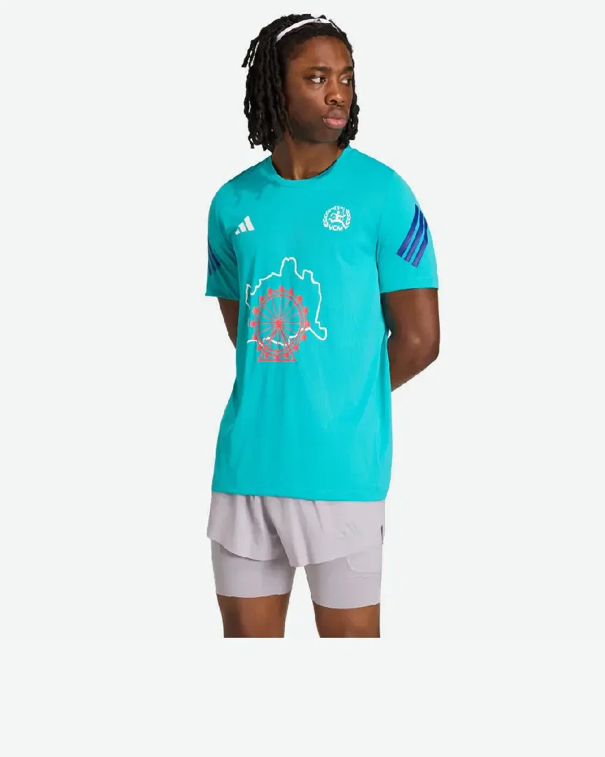 Camiseta de manga corta del evento de maratón de Adidas de Viena M